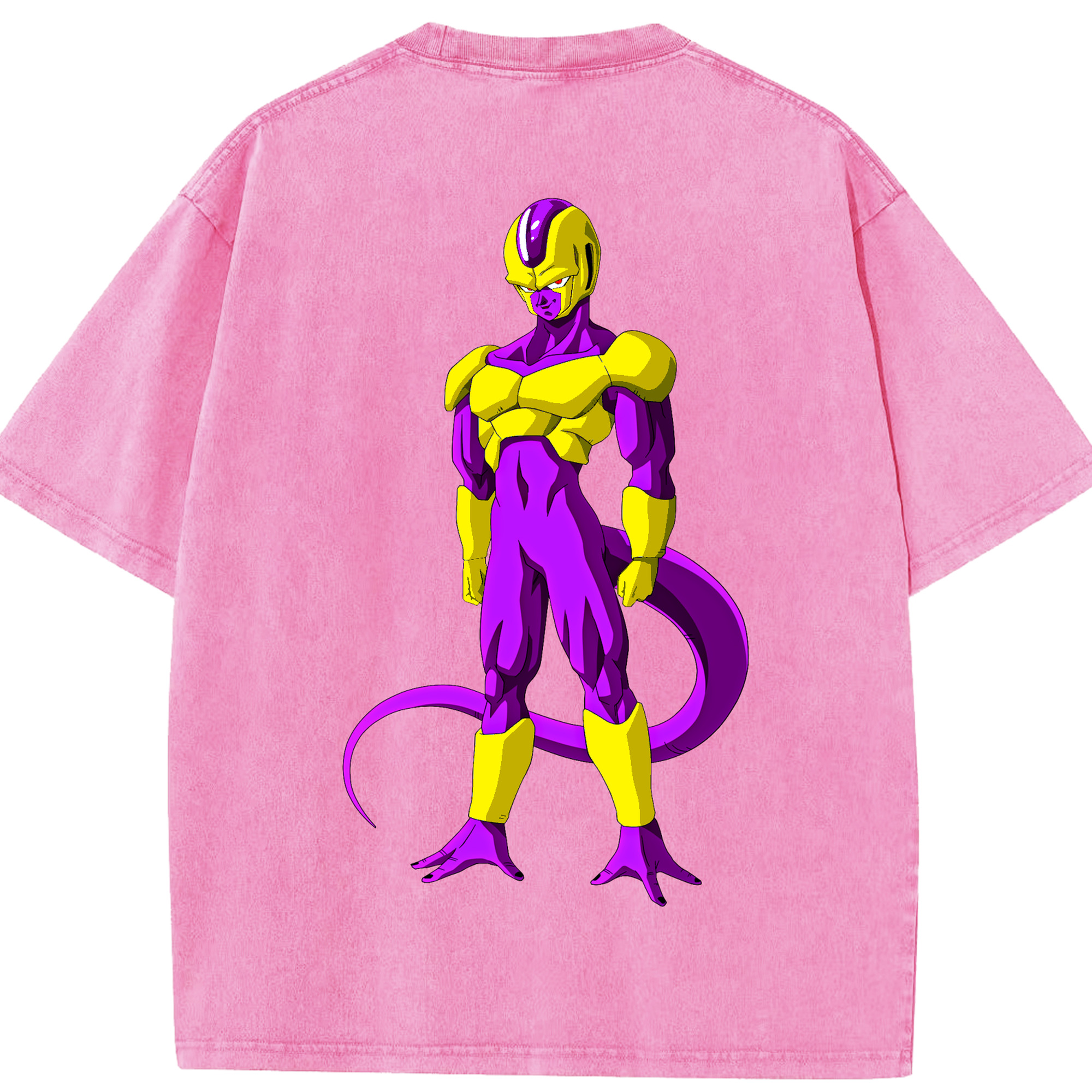 （画像用） ドラゴンボール フリーザ DRAGON BALL Frieza 綿100% ヴィンテージ風 半袖Tシャツ（背面プリント）